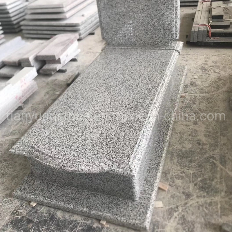 Book Shape Black Granite Tombstone Modern European Style