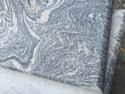 Grauer exotischer Granit-Pflasterstein, Arbeitsplatten, Fliesen, Stufen, Treppen